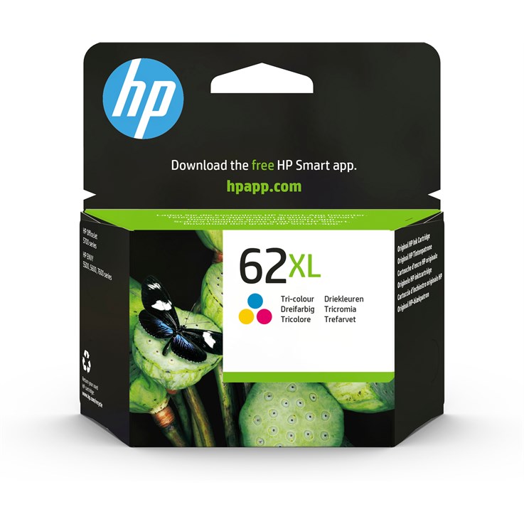 HP 62XL High Yield Tri-color Original Ink Cartridge