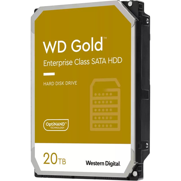 Western Digital Gold internal hard drive 20 TB 7200 RPM 512 MB 3.5" Serial ATA III