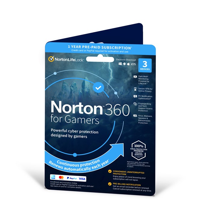 Norton 360 GAMERS-MARKS ELEC Antivirus security Full 1 license(s) 1 year(s)