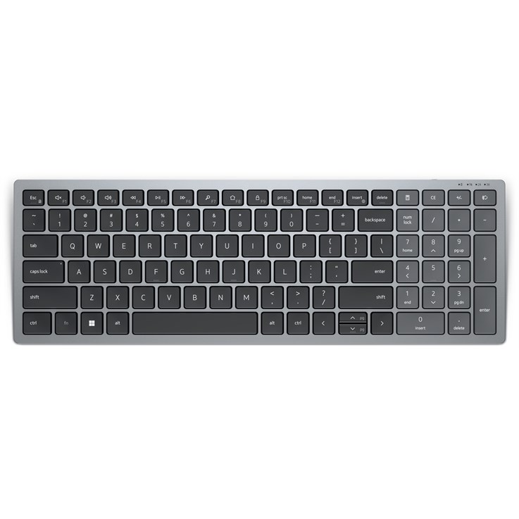 DELL KB740 keyboard Office RF Wireless + Bluetooth QWERTY UK English Grey, Black