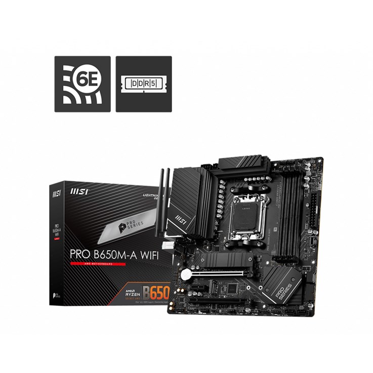 MSI PRO B650M-A WIFI motherboard AMD B650 Socket AM5 micro ATX