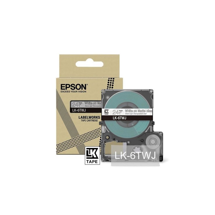 Epson LK-6TWJ Transparent, White