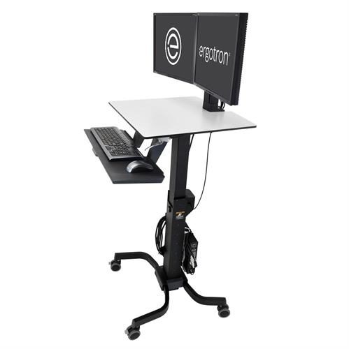 Ergotron WorkFit-C, Dual Sit-Stand Black, Grey Flat panel Multimedia cart