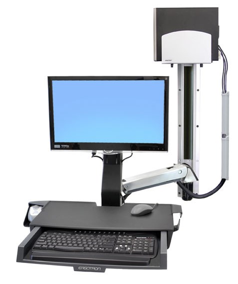 Ergotron StyleView Sit-Stand Combo System with Worksurface 61 cm (24") Wall