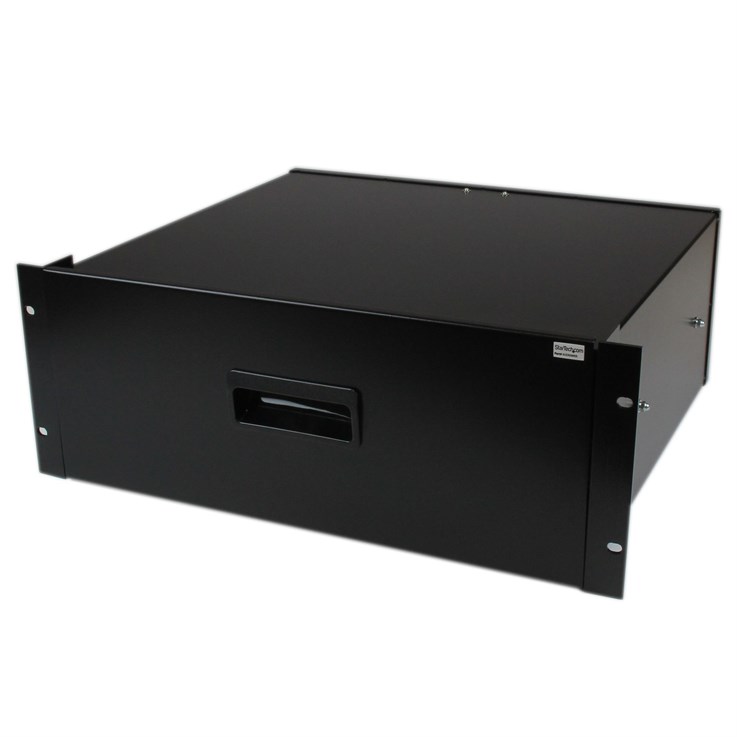 StarTech.com 4U Black Steel Storage Drawer for 19in Racks and Cabinets