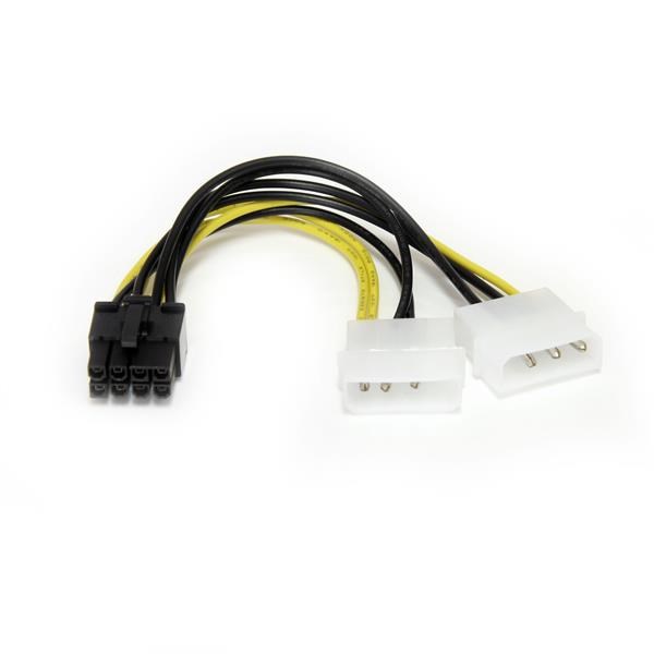 StarTech.com 6in LP4 to 8 Pin PCI Express Video Card Power Cable Adapter