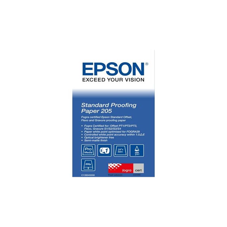 Epson Standard Proofing Paper, 24" x 50m, 205g/m²