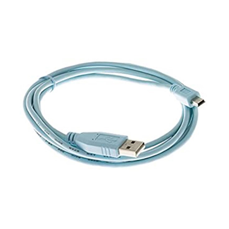 Cisco USB-A to Mini-B Console Cable, 6 Feet, Compatible with 900 Series Routers and 1000, 2520, 2960, 6800ia and 3010 Series Ethernet Switches, 90-Day Limited Warranty (CAB-CONSOLE-USB=)