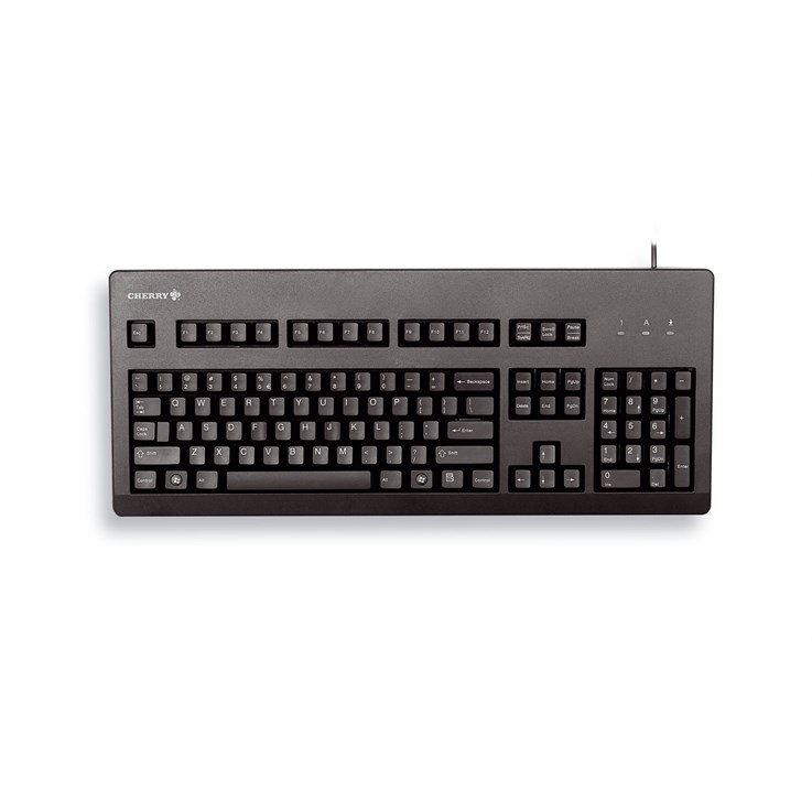 CHERRY G80-3000 BLACK SWITCH, Keyboard, Corded, Black, USB/PS2 (QWERTY - UK)