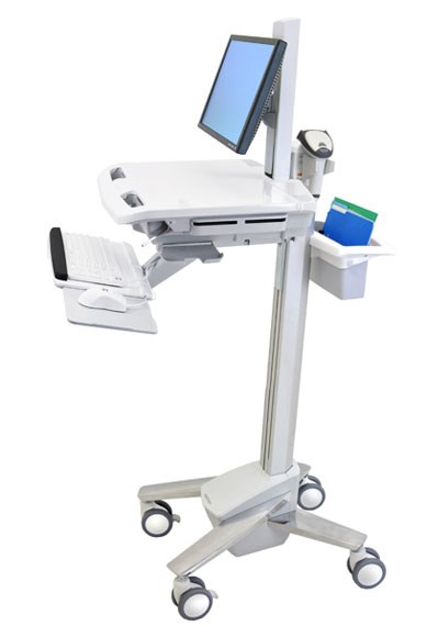 Ergotron StyleView EMR Cart with LCD Pivot White Flat panel Multimedia cart