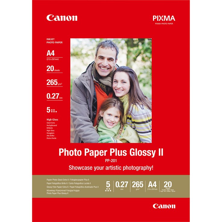 Canon PP-201 Glossy II Photo Paper Plus A4 - 20 Sheets