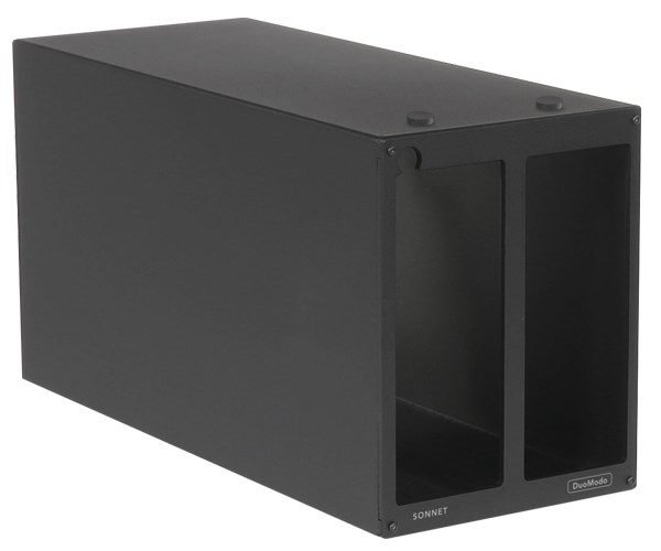 Sonnet DM-ENC-2M-D External Graphics card enclosure Black Aluminium