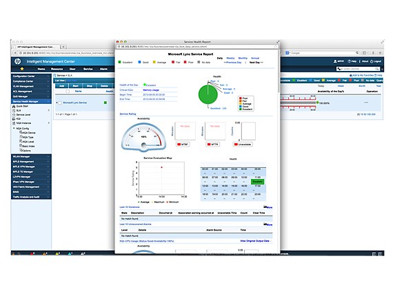 HPE IMC Service Health Manager Network management