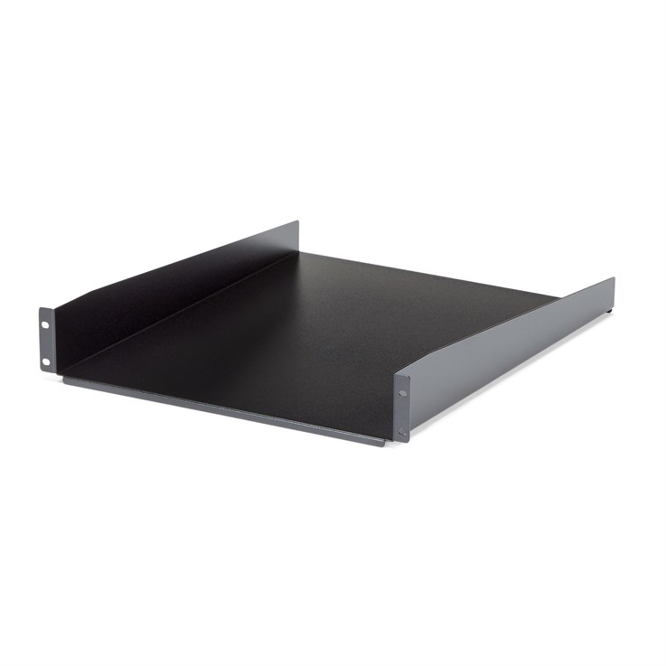 StarTech.com 2U Server Rack Shelf - Universal Rack Mount Cantilever Shelf for 19" Network Equipment Rack & Cabinet - Heavy Duty Steel – Weight Capacity 50lb/23kg - 22" Deep Tray, Black