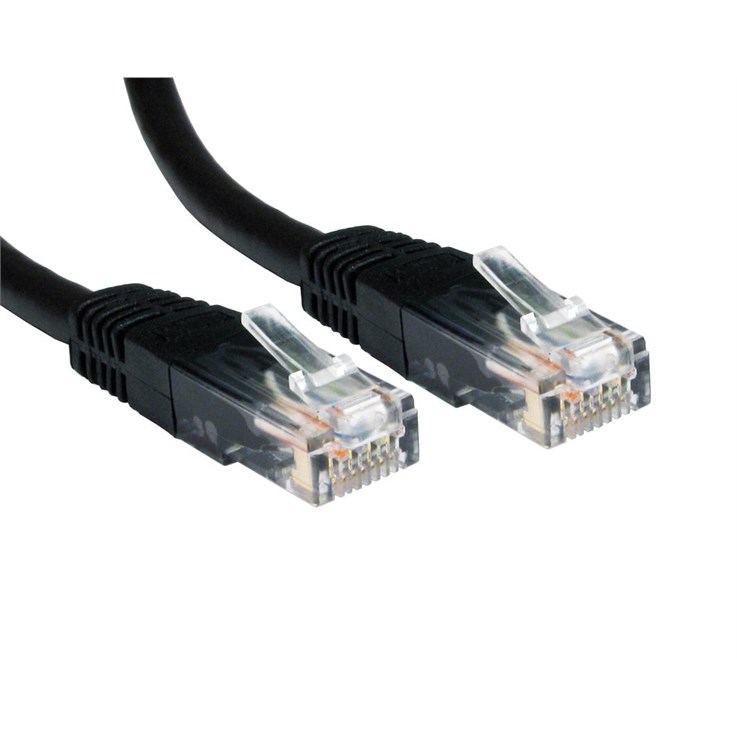 Cables Direct Cat6 1m networking cable Black U/UTP (UTP)