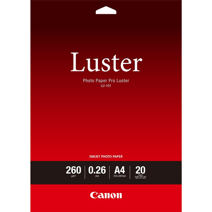 Canon LU-101 Luster Photo Paper Pro A4 - 20 Sheets