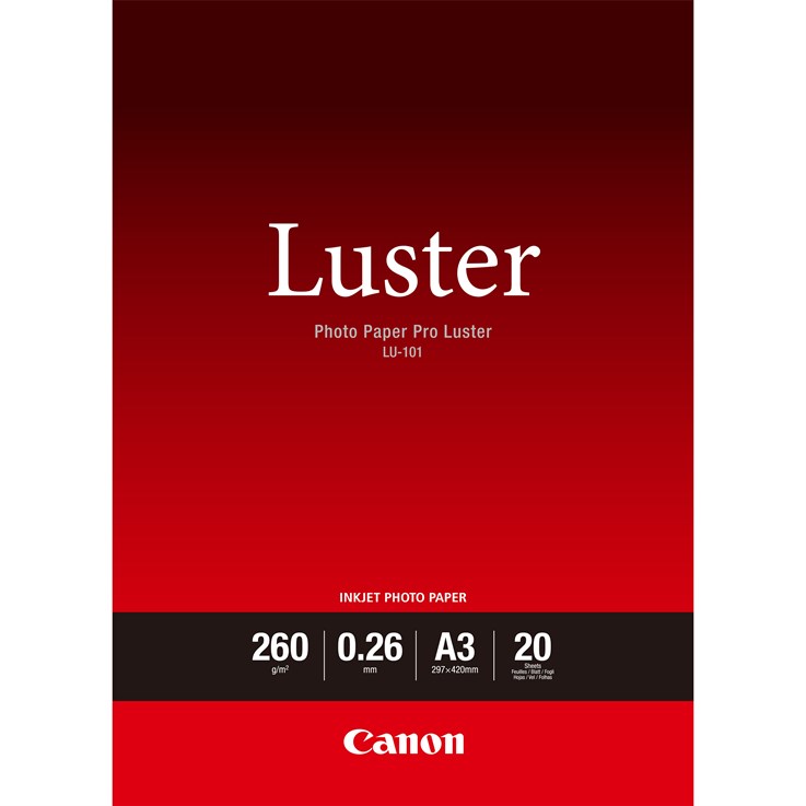 Canon LU-101 Luster Photo Paper Pro A3 - 20 Sheets