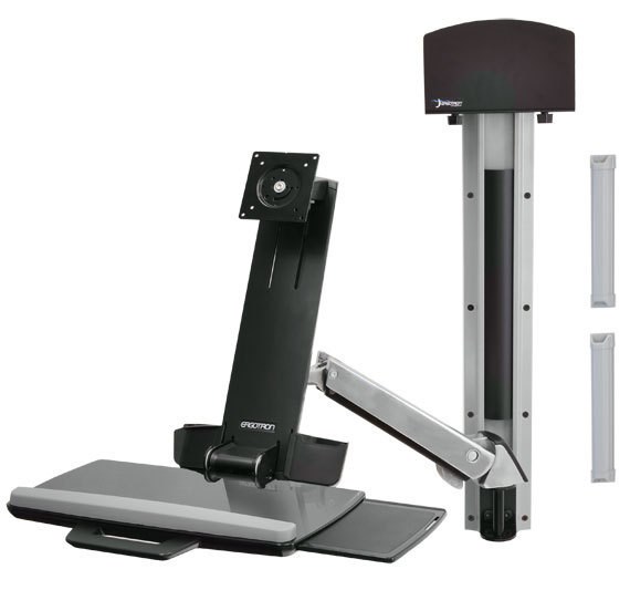 Ergotron StyleView Sit-Stand Combo System 61 cm (24") Aluminium Wall