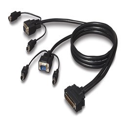 Belkin OmniView ENTERPRISE Series Dual-Port PS/2 KVM cable Black 1.8 m