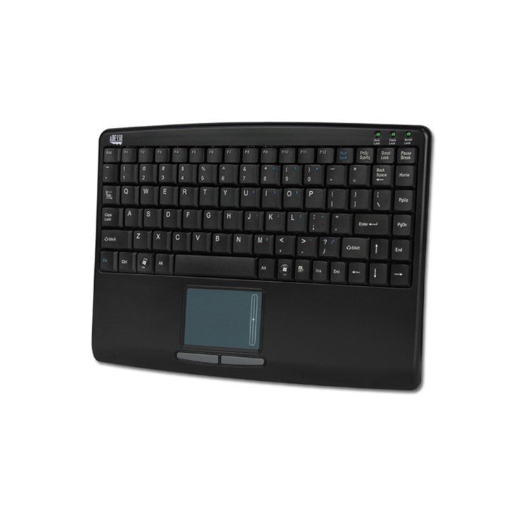 Adesso SlimTouch 410 - Mini Touchpad Keyboard (Black, USB)