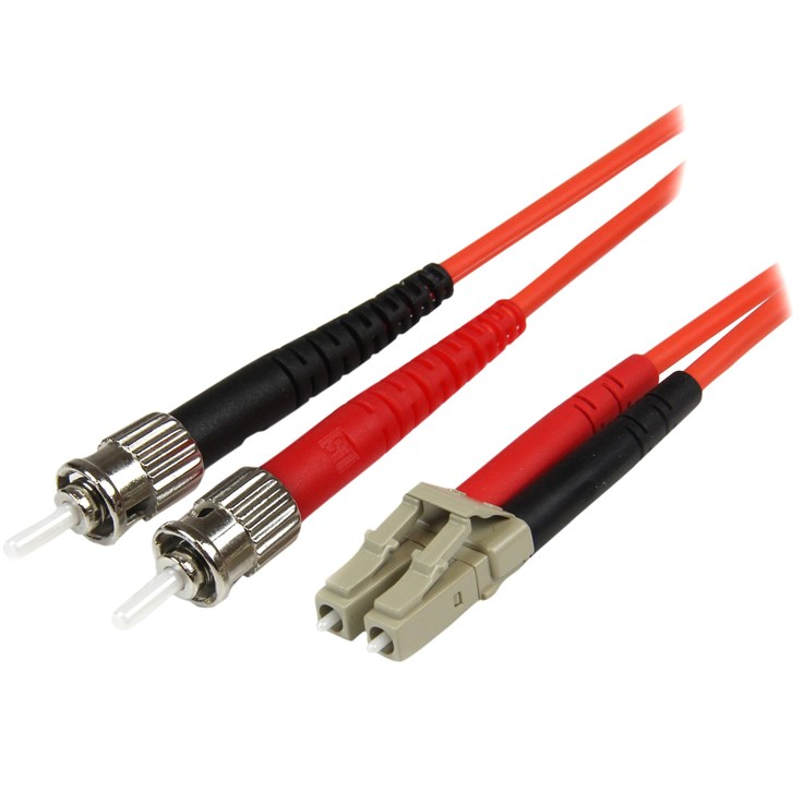 StarTech.com 1m Fiber Optic Cable - Multimode Duplex 50/125 - LSZH Fiber Jumper Cord - LC/ST