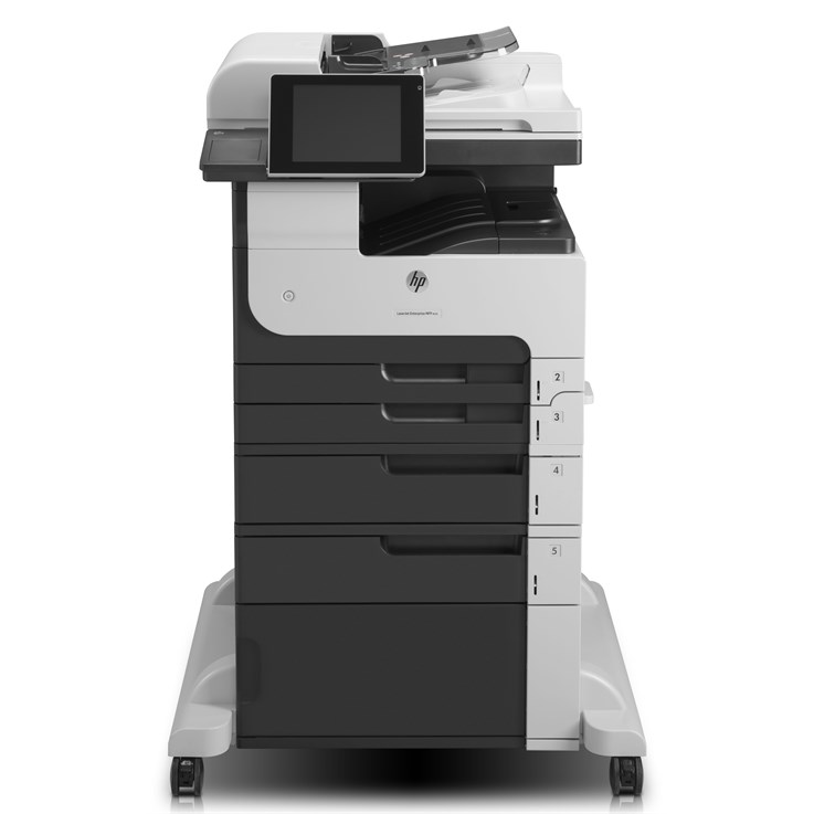 HP LaserJet Enterprise MFP M725f, Black and white, Printer for Business, Print, copy, scan, fax, 100-sheet ADF; Front-facing USB printing; Scan to email/PDF; Two-sided printing