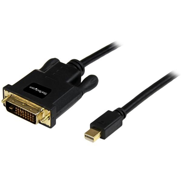 StarTech.com 10ft (3m) Mini DisplayPort to DVI Cable - Mini DP to DVI Adapter Cable - 1080p Video - Passive mDP 1.2 to DVI-D Single Link - mDP or Thunderbolt 1/2 Mac/PC to DVI Monitor