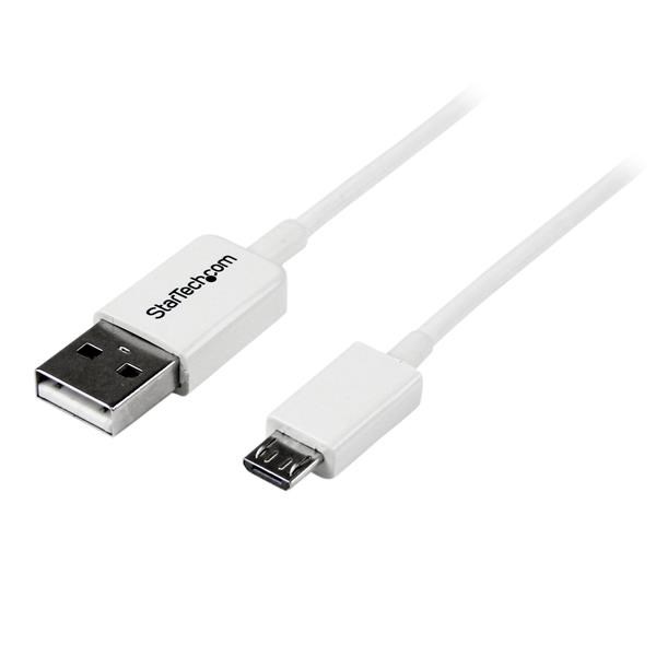 StarTech.com 2m White Micro USB Cable - A to Micro B