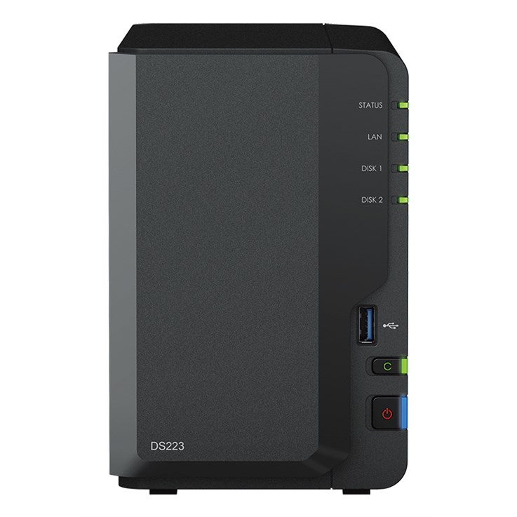 Synology DiskStation DS223 NAS Mini Tower Realtek RTD1619B 2 GB DDR4 HDD DiskStation Manager Black