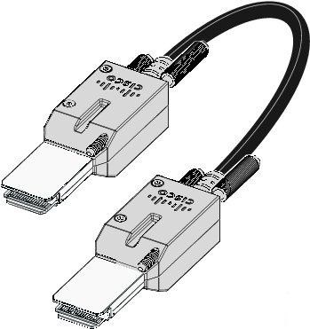 Cisco STACK-T2-3M= InfiniBand/fibre optic cable Black