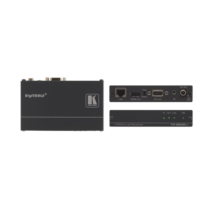 Kramer Electronics TP-580RXR AV extender AV receiver Black