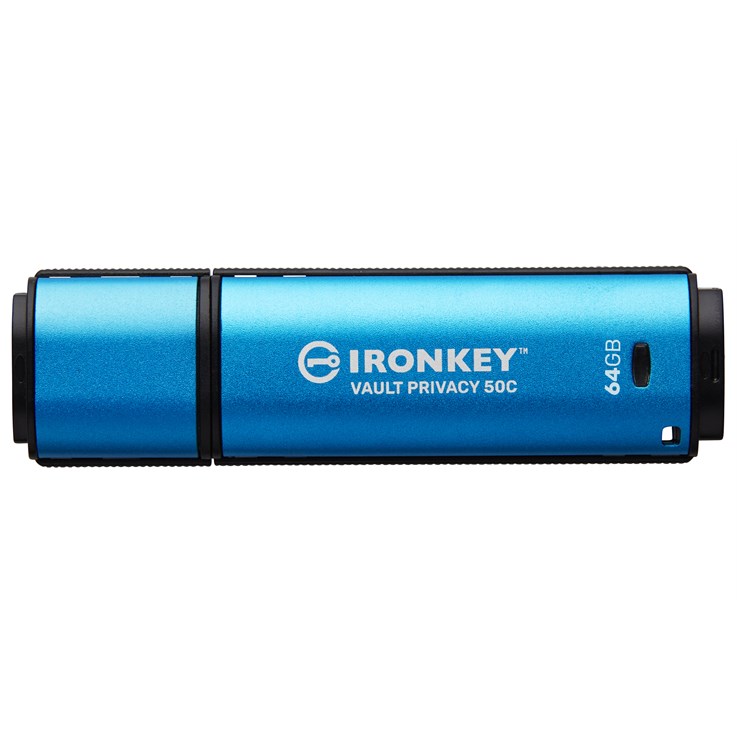 Kingston Technology IronKey 64GB USB-C Vault Privacy 50C AES-256 Encrypted, FIPS 197