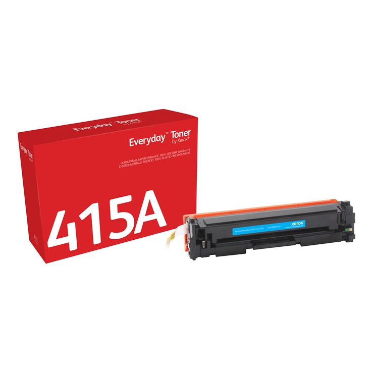 Everyday ™ Cyan Toner by Xerox compatible with HP 415A (W2031A), Standard capacity