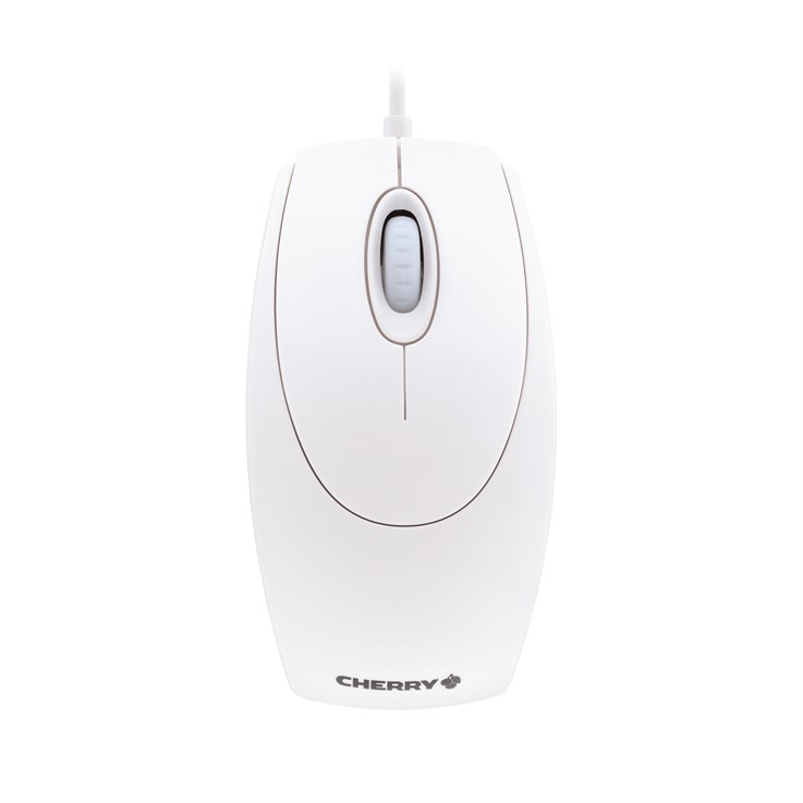 CHERRY WHEELMOUSE OPTICAL Corded Mouse, Pale Grey, PS2/USB