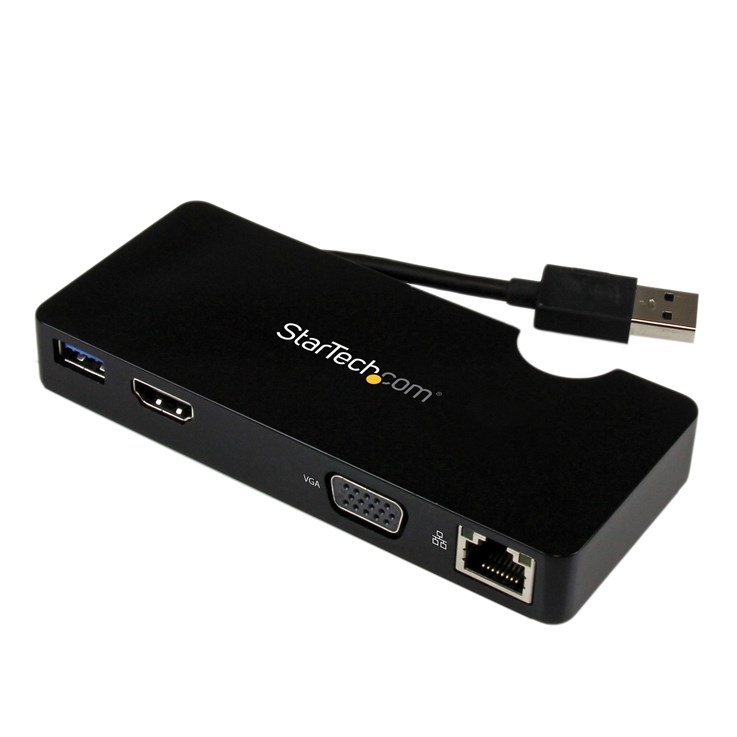 StarTech.com Travel Docking Station for Laptops - HDMI or VGA - USB 3.0