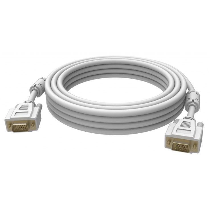 Vision 2x VGA 15-pin D-Sub, 5m VGA cable VGA (D-Sub) White