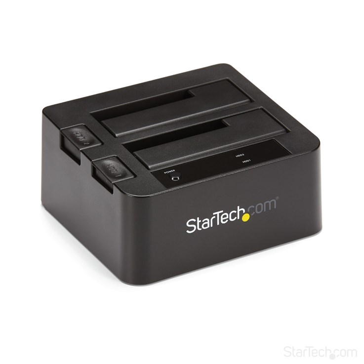 StarTech.com Dual-Bay USB 3.1 to SATA Hard Drive Docking Station, USB 3.1 (10 Gbps) Hard Drive Dock, External 2.5/3.5" SATA I/II/III SSD/HDD Docking Station, Hot-Swap Hard Drive Bay, Top-Loading