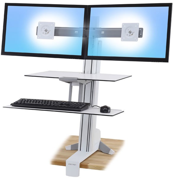 Ergotron WorkFit-S White PC Multimedia stand