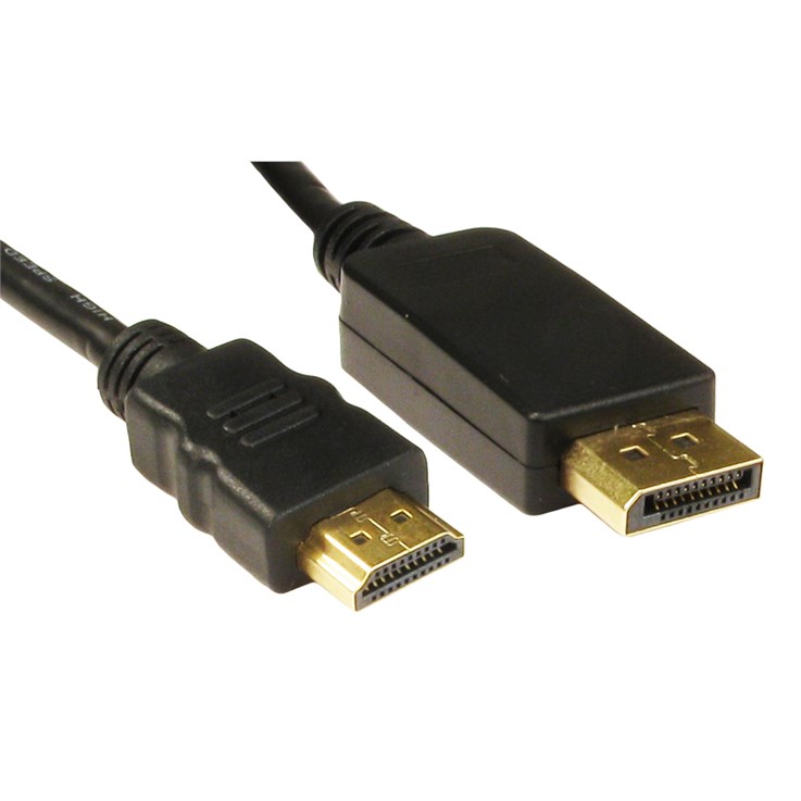 Cables Direct Display Port/HDMI, 3m DisplayPort Black