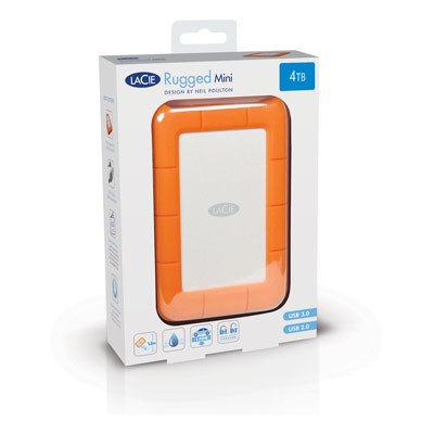 LaCie Rugged Mini external hard drive 2 TB 5400 RPM Micro-USB B 3.2 Gen 1 (3.1 Gen 1) Orange, Silver