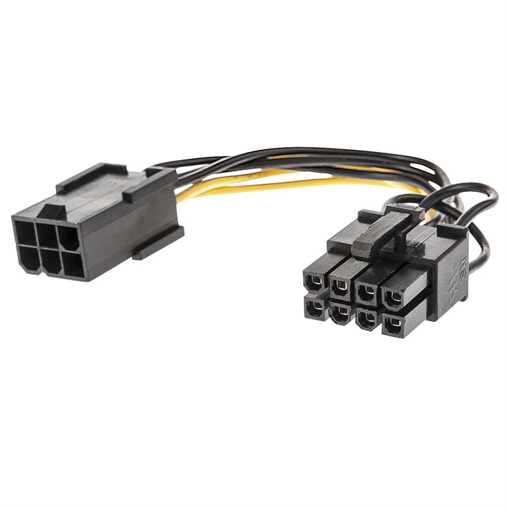 Lindy 0.15m PCIe 6 Pin Female to 8 Pin Male Power Adapter Cable