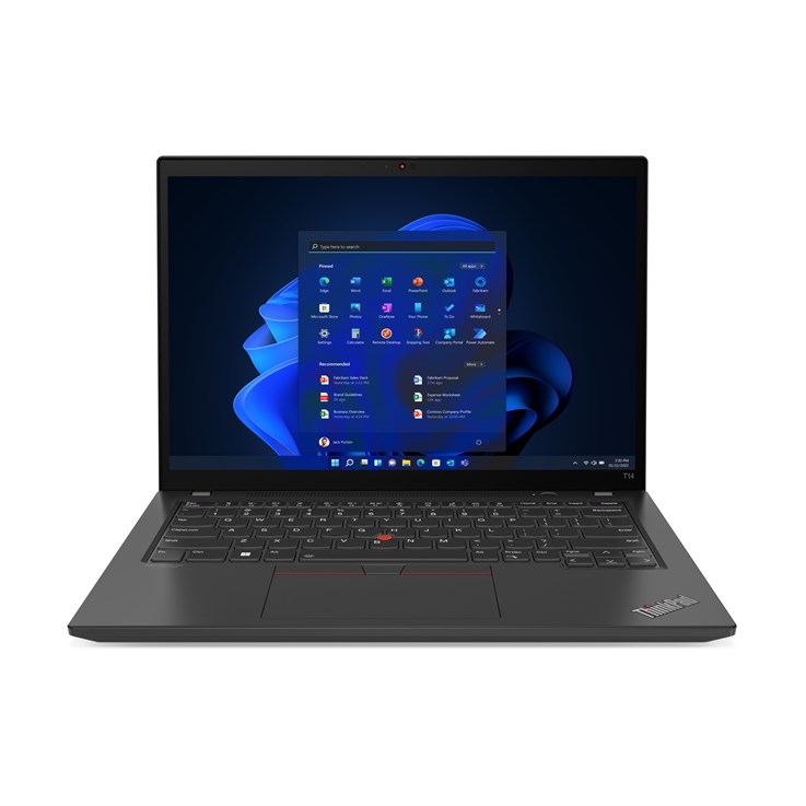 Lenovo ThinkPad T14 Intel® Core™ i5 i5-1235U Laptop 35.6 cm (14") WUXGA 16 GB DDR4-SDRAM 256 GB SSD Wi-Fi 6E (802.11ax) Windows 11 Pro Black