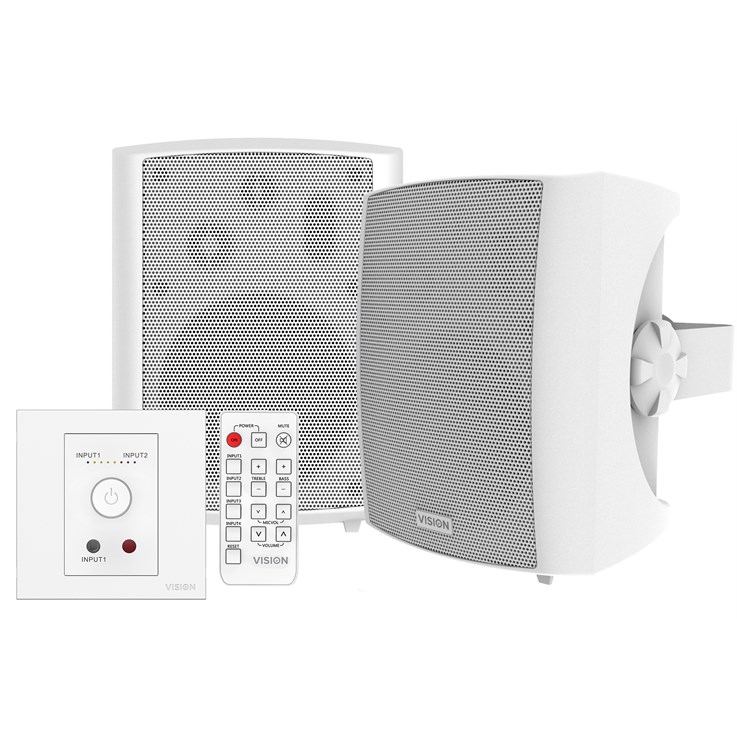 Vision TC3-AMP+SP-1800 loudspeaker 3-way White Wired 50 W