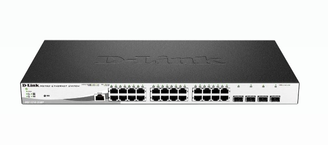 D-Link DGS-1210-28MP network switch Managed L2 Gigabit Ethernet (10/100/1000) Power over Ethernet (PoE) 1U Black, Grey