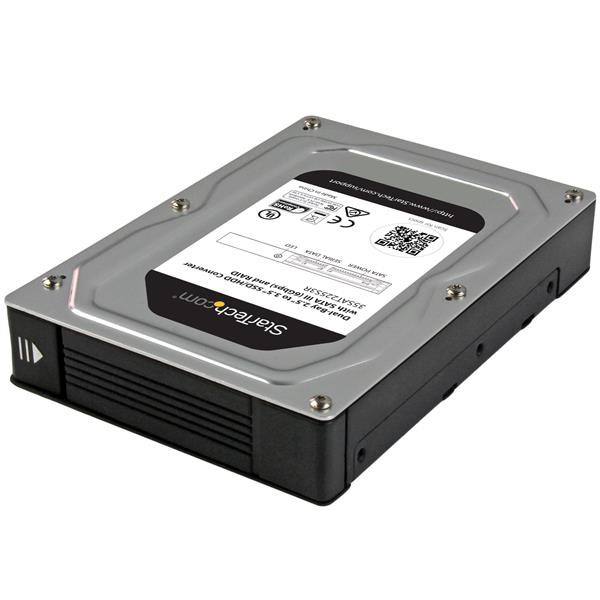 StarTech.com Dual-Bay 2.5” to 3.5” SATA Hard Drive Adapter Enclosure with RAID