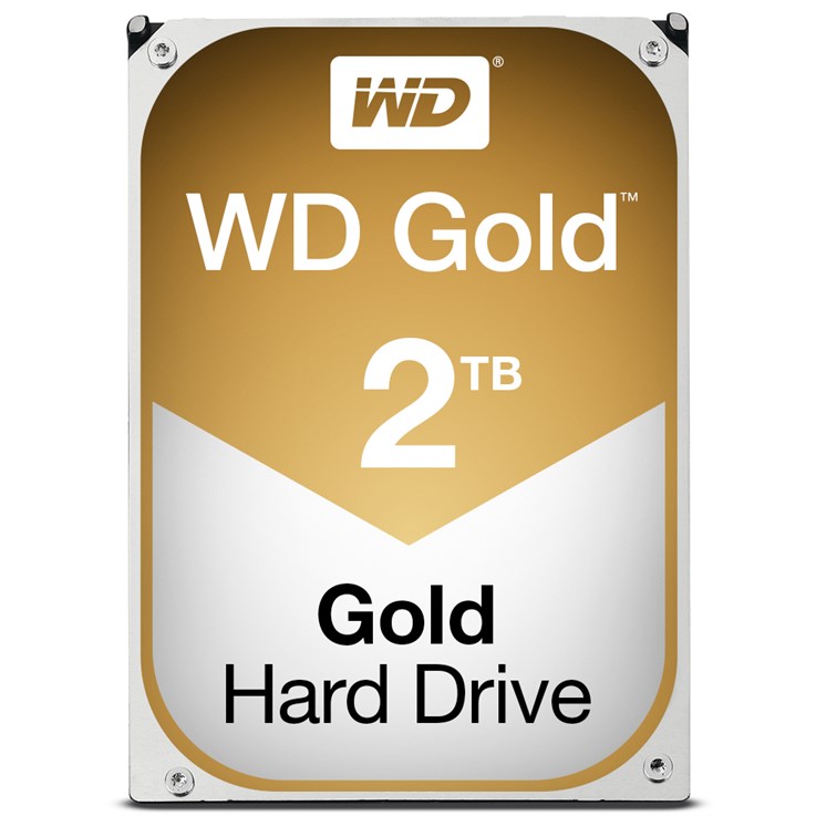 Western Digital Gold internal hard drive 2 TB 7200 RPM 128 MB 3.5" Serial ATA III