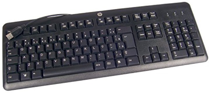 HP 672647-063 keyboard Office USB Italian Black