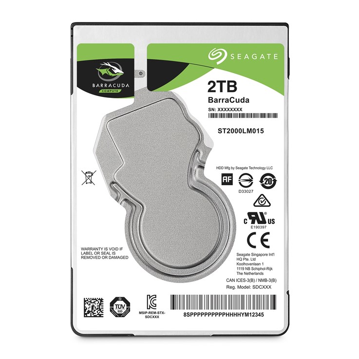 Seagate Barracuda 2.5" internal hard drive 2 TB 5400 RPM 128 MB 2.5" Serial ATA III