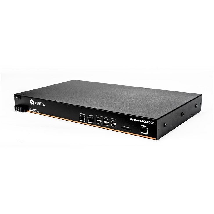 Vertiv Avocent 32-Port ACS 8000 with dual DC Power Supply and Analog Modem - ACS8032MDDC-400