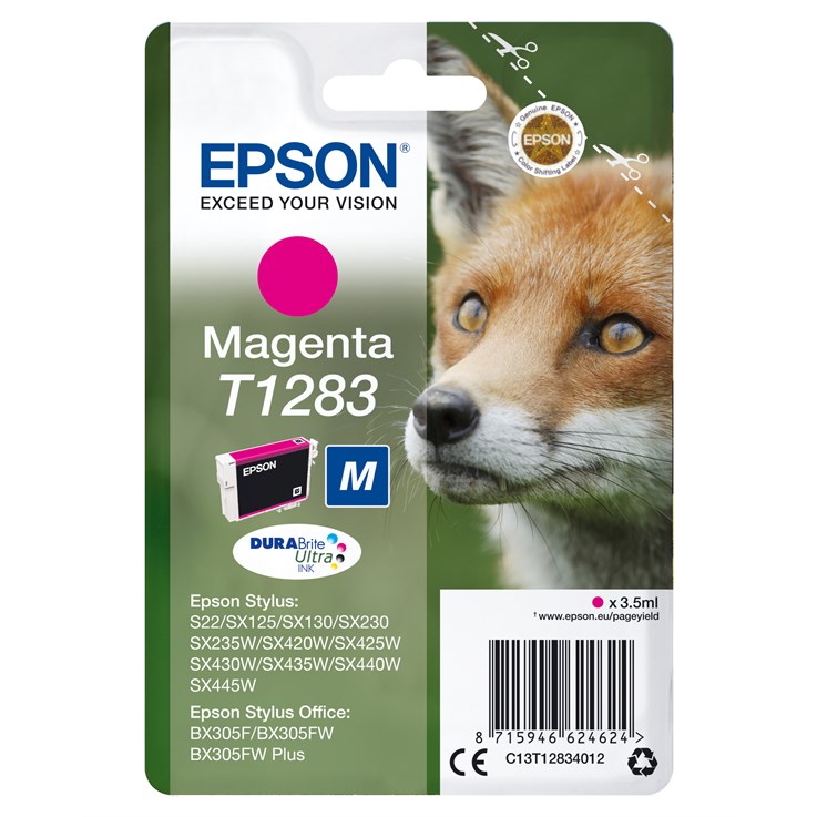 Epson Fox Singlepack Magenta T1283 DURABrite Ultra Ink